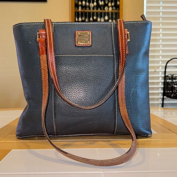 Vintage Dooney and Bourke Pebbled Lexington Leather Tote Bag - Picture 1 of 16